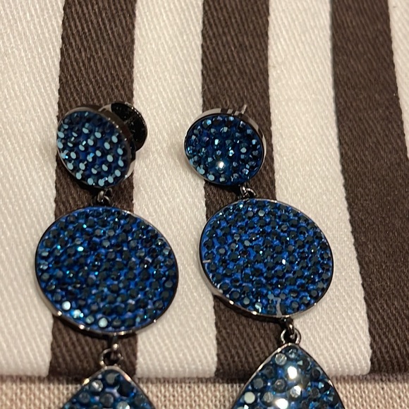 Henri Bendel Bendel Rocks Linear Earrings in Blue - Picture 3 of 6